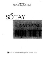 SỔ TAY LÂM SÀNG NỘI TIẾT