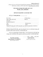 Đơn Đề Nghị Miễn Giảm Học Phí