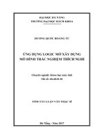 Ứng dụng logic mờ xây dựng mô hình trắc nghiệm thích nghi