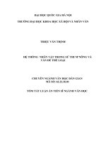 Hệ Thống  Nhân Vật Trong Sử Thi M’nông Và Vấn Đề Thể Loại