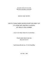 QUẢN lý HOẠT ĐỘNG ĐÁNH GIÁ kết QUẢ học tập của SINH VIÊN TRƯỜNG CAO ĐẲNG kỹ THUẬT CÔNG NGHIỆP 