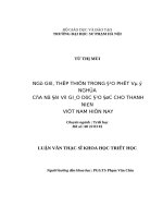 NGũ GIớI, THậP THIệN TRONG đạo PHậT và ý NGHĩA của nó đối với GIáO dục đạo đức CHO THANH NIÊN VIệT NAM HIệN NAY 