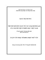 TRUYỆN kể dân GIAN về các LOẠI BÁNH gạo của NGƯỜI VIỆT ở MIỀN bắc VIỆT NAM 