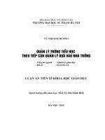 QUẢN lý TRƯỜNG TIỂU học THEO TIẾP cận QUẢN lý dựa vào NHÀ TRƯỜNG 