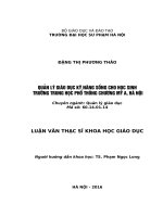 QUẢN lý GIÁO dục kỹ NĂNG SỐNG CHO học SINH TRƯỜNG TRUNG học PHỔ THÔNG CHƯƠNG mỹ a, hà nội 