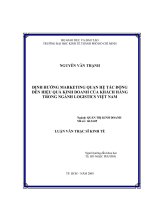 Định hướng Marketing quan hệ tác động trong ngành Logistics ở Việt Nam