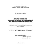 RÈN LUYỆN CHO SINH VIÊN NGÀNH GIÁO dục TIỂU học các kĩ NĂNG ĐÁNH GIÁ QUÁ TRÌNH học tập môn TOÁN của học SINH 