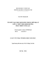 TỔ CHỨC dạy học KHÁM PHÁ TRONG môn địa lí lớp 12 –THPT THEO ĐỊNH HƯỚNG PHÁT TRIỂN NĂNG lực 