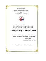 Báo cáo đề tài thi trắc nghiệm tiếng anh