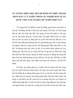 TÀI LIỆU THAM KHẢO   tư TƯỞNG TRIẾT HỌC hồ CHÍ MINH về CHIẾN TRANH NHÂN dân VÀ ý NGHĨA TRONG sự NGHIỆP BẢO vệ tổ QUỐC VIỆT NAM XÃ hội CHỦ NGHĨA HIỆN NAY