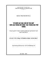 TỔ CHỨC dạy học CHỦ đề TÍCH hợp“ KIM LOẠI TRONG đời SỐNG”BẬC TRUNG học PHỔ THÔNG 