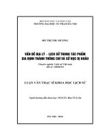VẤN đề địa lý – LỊCH sử TRONG tác PHẨM GIA ĐỊNH THÀNH THÔNG CHÍ và sử học bị KHẢO 