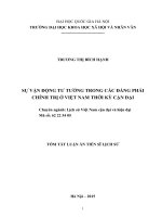 Sự vận động tư tưởng trong các đảng phái chính trị ở Việt Nam thời kỳ cận đại