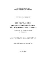BÚT PHÁP tạo HÌNH TRONG VANG BÓNG một THỜI và CHÙA đàn của NGUYỄN TUÂN 