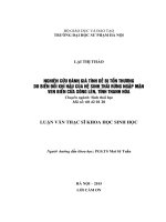 NGHIÊN cứu ĐÁNH GIÁ TÍNH dễ bị tổn THƯƠNG DO BIẾN đổi KHÍ hậu của hệ SINH THÁI RỪNG NGẬP mặn VEN BIỂN cửa SÔNG lèn, TỈNH THANH hóa 