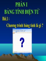 BAI 1: Bảng tính là gì? Tin học khối THCS lớp 7