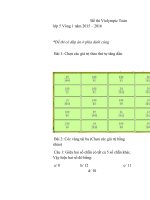 Đề thi Violympic Toán vòng 1 năm 20152016