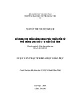 SỬ DỤNG THƠ TRẦN ĐĂNG KHOA PHÁT TRIỂN vốn từ PHỔ THÔNG CHO TRẺ 5   6 TUỔI ở hà TĨNH 