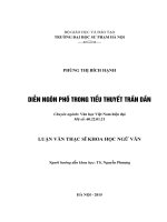DIỄN NGÔN PHỐ TRONG TIỂU THUYẾT TRẦN dần 