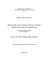 HỢP tác mỹ  ASEAN TRONG LĨNH vực AN NINH PHI TRUYỀN THỐNG từ 2001 đến 2015 