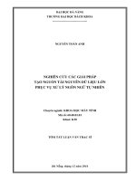 Nghiên cứu các giải pháp tạo nguồn tài nguyên dữ liệu lớn phục vụ xử lý ngôn ngữ tự nhiên