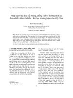 Pháp luật Nhật Bản về phòng  chống và bồi thường thiệt hại do ô nhiễm dầu trên biển Bài học kinh ngh