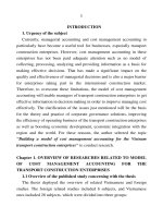 Xây dựng mô hình kế toán quản trị chi phí trong các doanh nghiệp xây dựng giao thông Việt Nam (2)