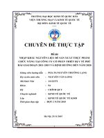 NHẬP KHẨU NGUYÊN LIỆU để sản XUẤT THỰC PHẨM CHỨC NĂNG tại CÔNG TY cổ PHẦN THIẾT bị y tế PHÚ hải GIAI đoạn 2011 2015 và ĐỊNH HƯỚNG đến năm 2020 