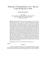 Pháp luật về khoảng không vũ trụ - tiếp cận từ góc độ luật học so sánh