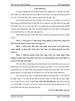 NGÂN HÀNG NÔNG NGHIỆP và PHÁT TRIỂN NÔNG THÔN VIỆT NAM CHI NHÁNH QUỲNH lưu TỈNH NGHỆ AN 