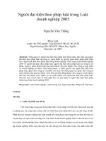 Người đại diện theo pháp luật trong Luật doanh nghiệp 2005