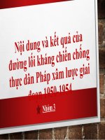 Nội dung và kết quả của đường lối kháng chiến chống thực dân Pháp 19501954