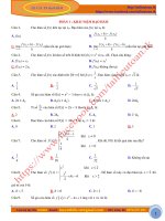 525 câu TRẮC NGHIỆM đạo hàm 11