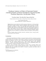 Nonlinear Analysis on Flutter of Functional Graded Cylindrical Panels on Elastic Foundations Using t
