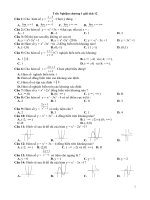 20 CÂU TRĂC NGHIỆM GIẢI TÍCH 12 CƠ BẢN