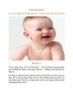 Văn tả một em bé đang tuổi tập đi, tập nói