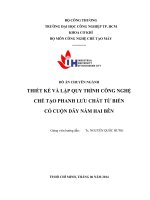 Thiết kế và lập quy trình công nghệ chế tạo phanh lưu chất từ biến có cuộn dây nằm hai bên
