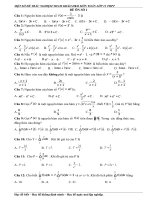 ĐỀ TRẮC NGHIỆM TOÁN LỚP 12 HKII BÀI KT 45P