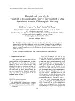 Phân tích mối quan hệ giữa vùng kinh tế trọng điểm phía Nam với các vùng kinh tế khác dựa trên mô hì