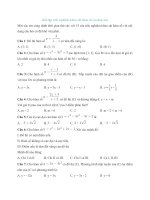 trắc nghiệm hàm số, logarit có đáp án