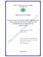 Đánh giá công tác cập nhật chỉnh lý biến động hồ sơ địa chính trên địa bàn huyện bù gia mập tỉnh bình phước giai đoạn từ năm 2010 đến t6 2015 
