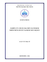 Nghiên cứu chỉ số CD64 trên người bệnh nhiễm trùng huyết tại bệnh viện chợ rẫy 