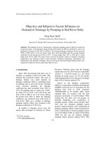 On some controversially discussed Raman and IR bands of beryl Objective and Subjective Factors Influence on Demand of Drainage by Pumpingin Red River Delta