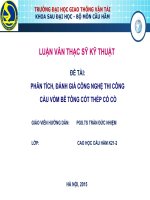 Phân tích, đánh giá công nghệ thi công cầu vòm bê tông cốt thép cổ cò
