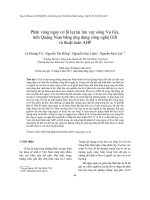 Phân vùng nguy cơ lũ lụt tại lưu vực sông Vu Gia  tỉnh Quảng Nam bằng ứng dụng công nghệ GIS và thuậ
