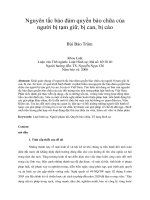 Nguyên tắc bảo đảm quyền bào chữa của người bị tạm giữ  bị can  bị cáo