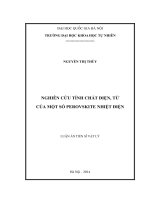 NGHIÊN CỨU TÍNH CHẤT ĐIỆN_ TỪ CỦA MỘT SỐ PEROVSKITE NHIỆT ĐIỆN