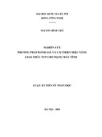 Nghiên cứu phương pháp đánh giá và cải thiện hiệu năng giao thức TCP cho mạng máy tính