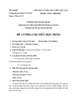 Đề cương chi tiết học phần Nấu ăn Việt Nam (Trường đại học sư phạm kĩ thuật TP.HCM) 