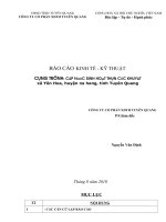 BÁO CÁO KINH TẾ - KỸ THUẬT Công trình:Cấp nước sinh hoạt thôn Cốc Khuyết, xã Yên Hoa, huyện na hang, tỉnh Tuyên Quang